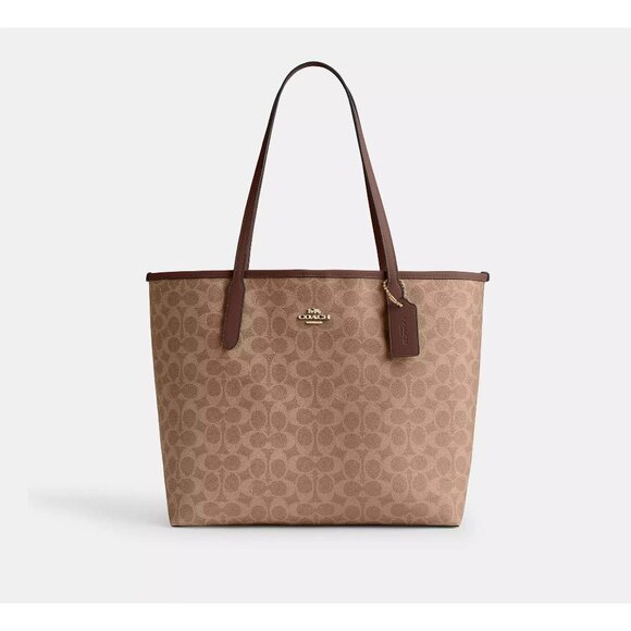 City Tote Bag In Signature Canvas CV976 - Picture 1 of 4